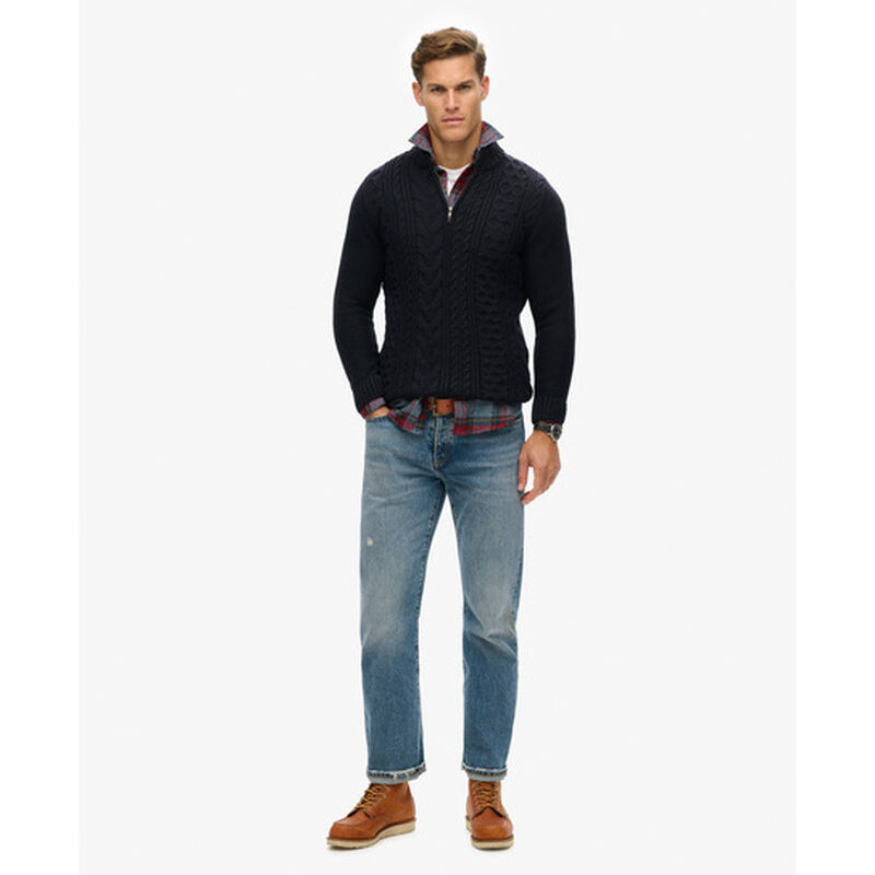 Superdry Jacob Cable Knit Half Zip image number 3